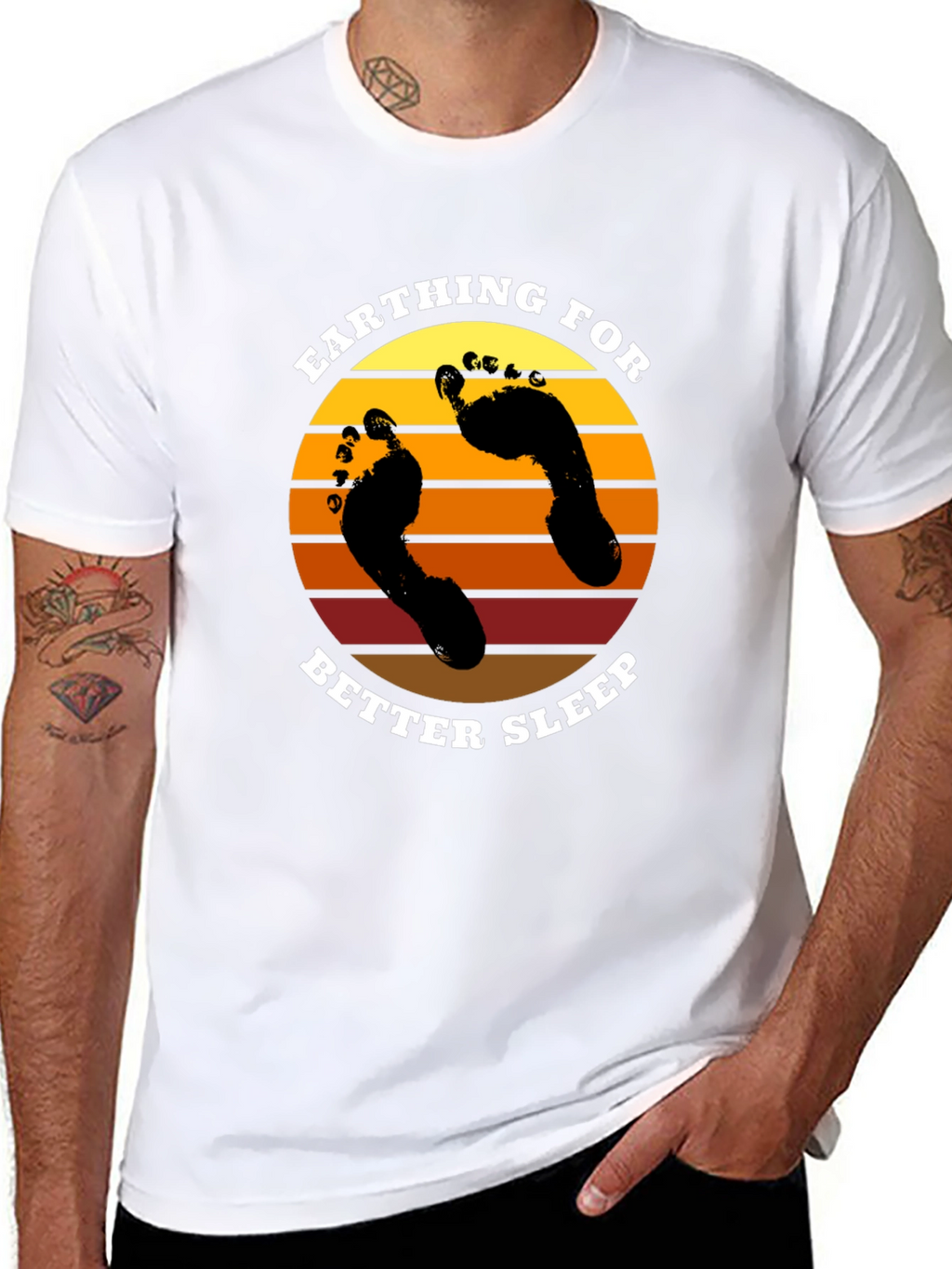 Earthing for Better Sleep Black T-Shirt