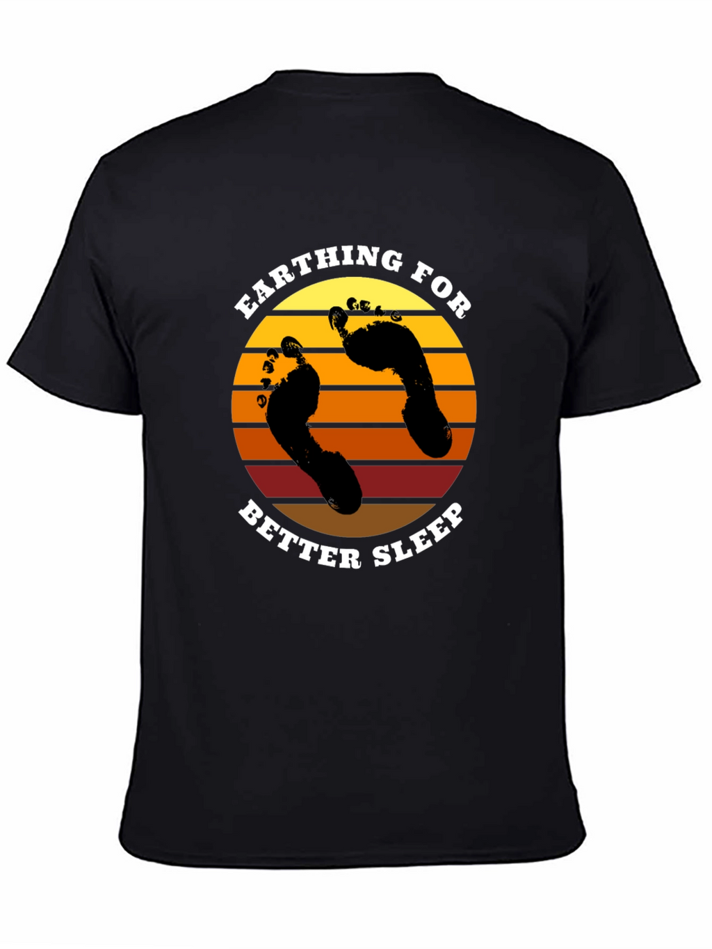 Earthing for Better Sleep Black T-Shirt