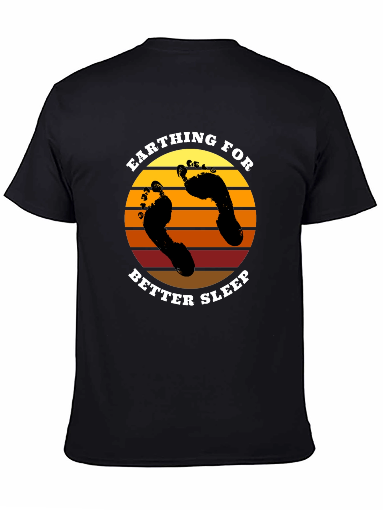 Earthing for Better Sleep Black T-Shirt