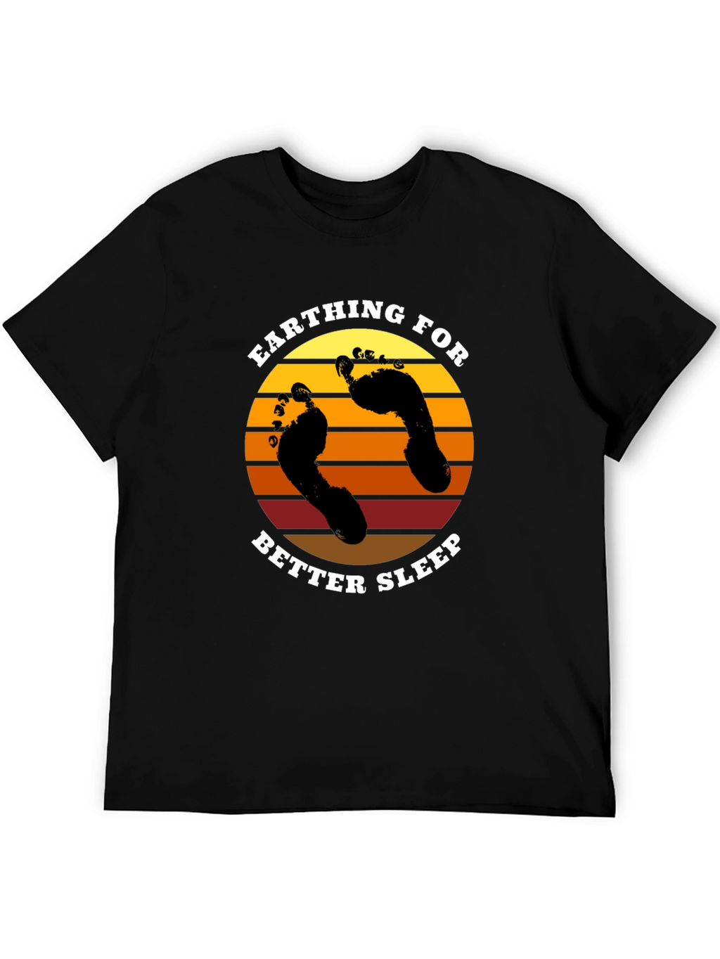 Earthing for Better Sleep Black T-Shirt
