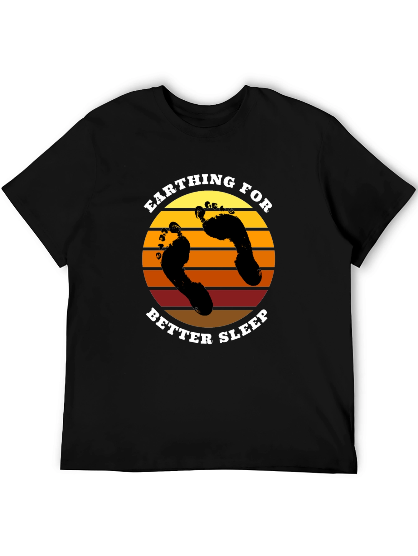 Earthing for Better Sleep Black T-Shirt