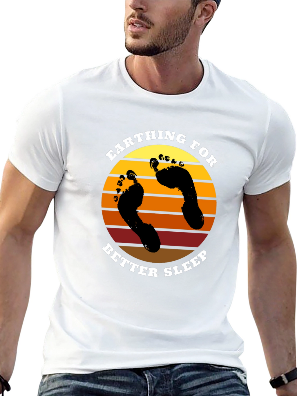 Earthing for Better Sleep Black T-Shirt