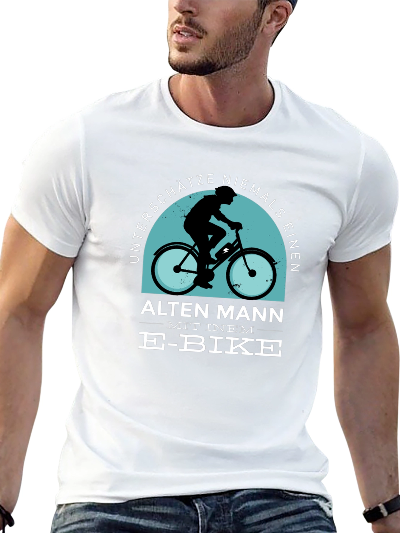 E-Bike Old Man T-Shirt - Never Underestimate