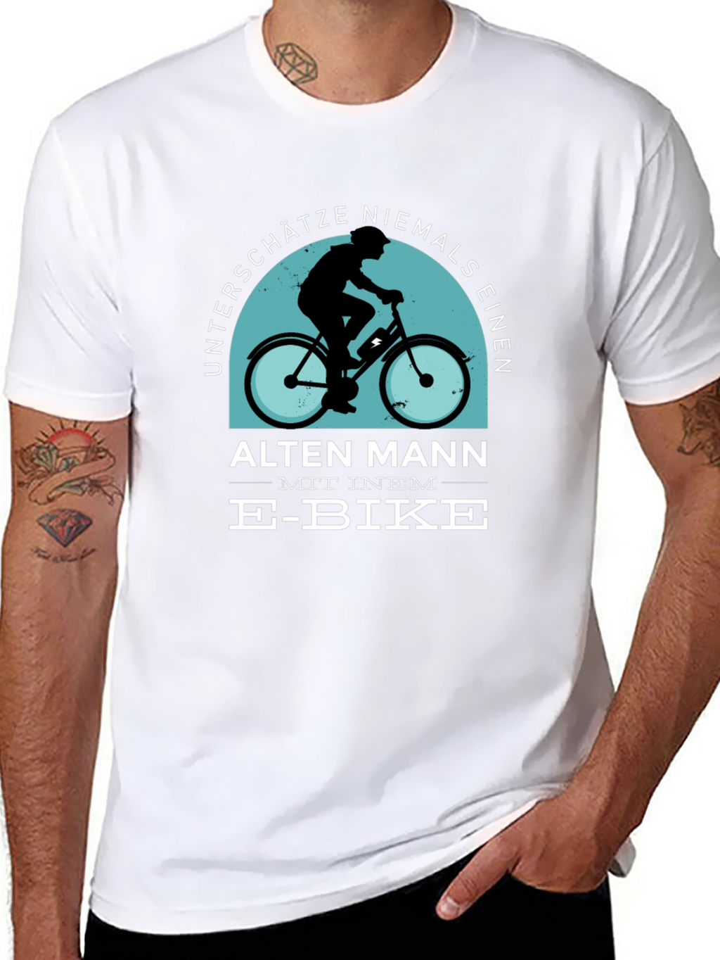 E-Bike Old Man T-Shirt - Never Underestimate