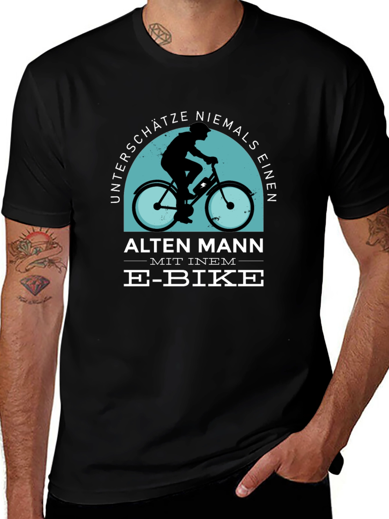 E-Bike Old Man T-Shirt - Never Underestimate