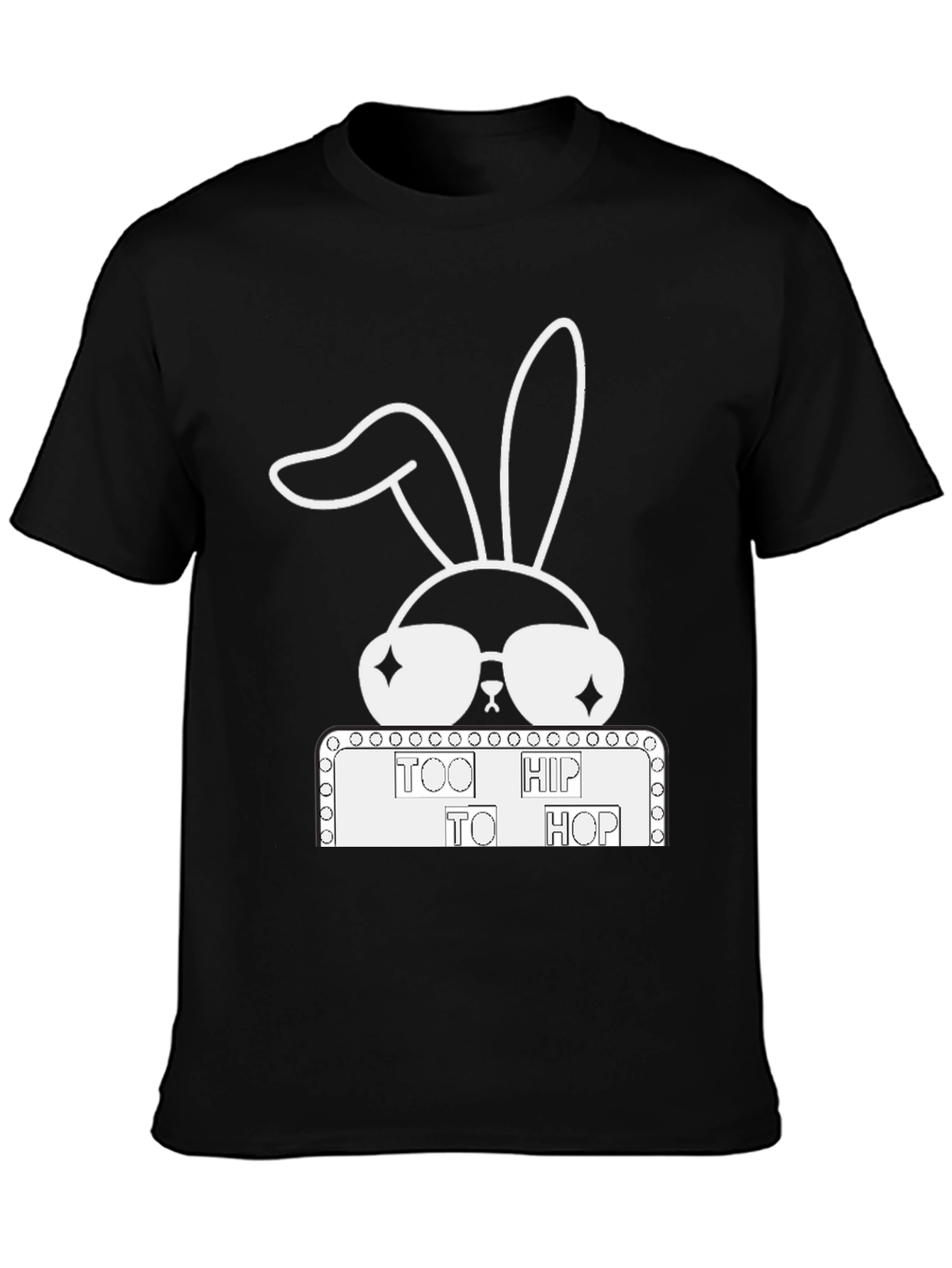 Cool Rabbit Tee: Too Hip To Hop Funny Easter Shirt