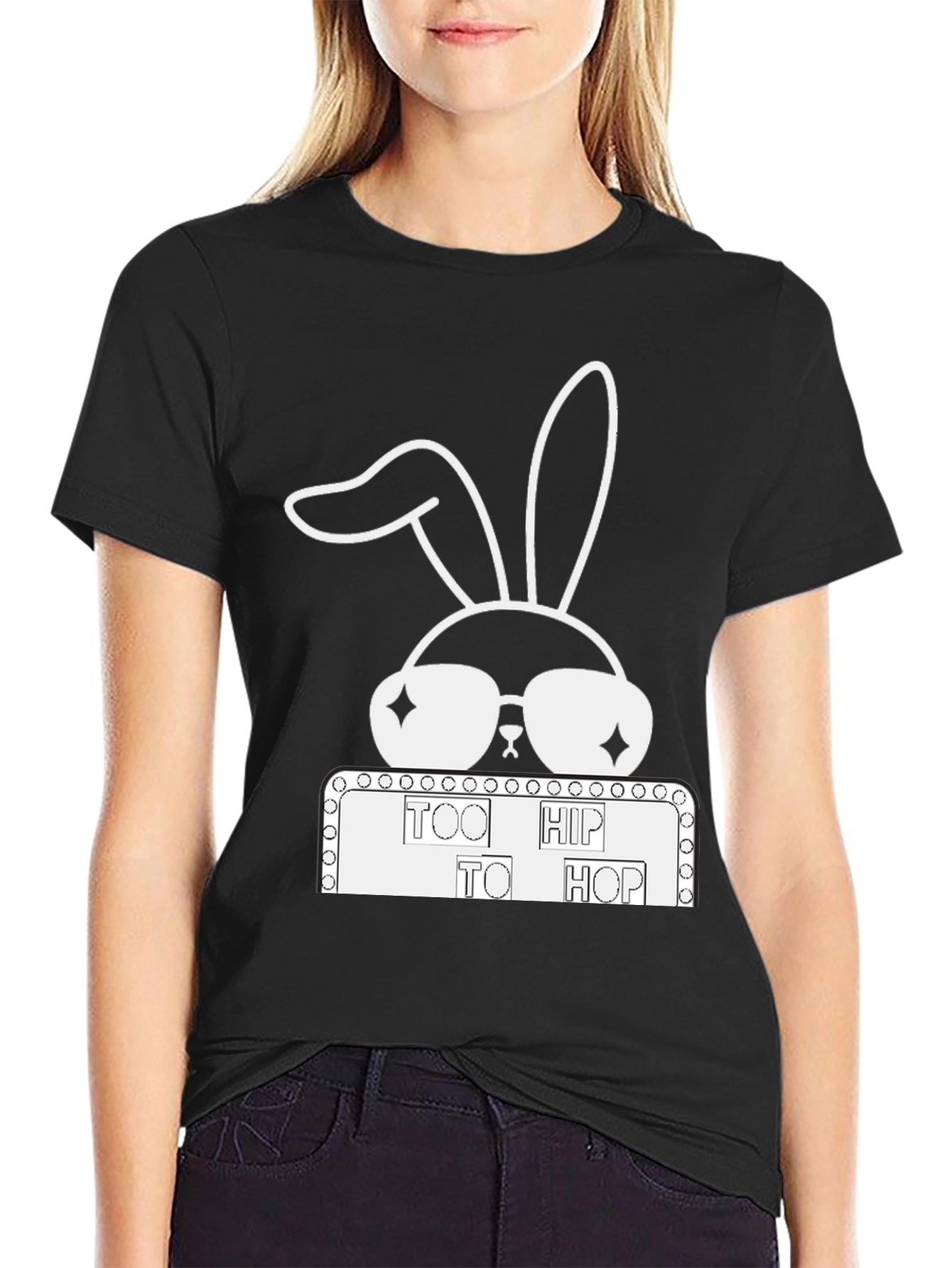 Cool Rabbit Tee: Too Hip To Hop Funny Easter Shirt
