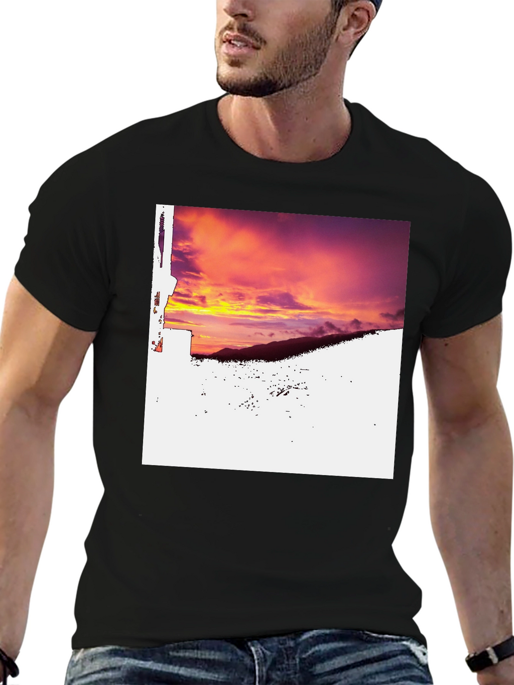 Sunset Mountain Tee - Black
