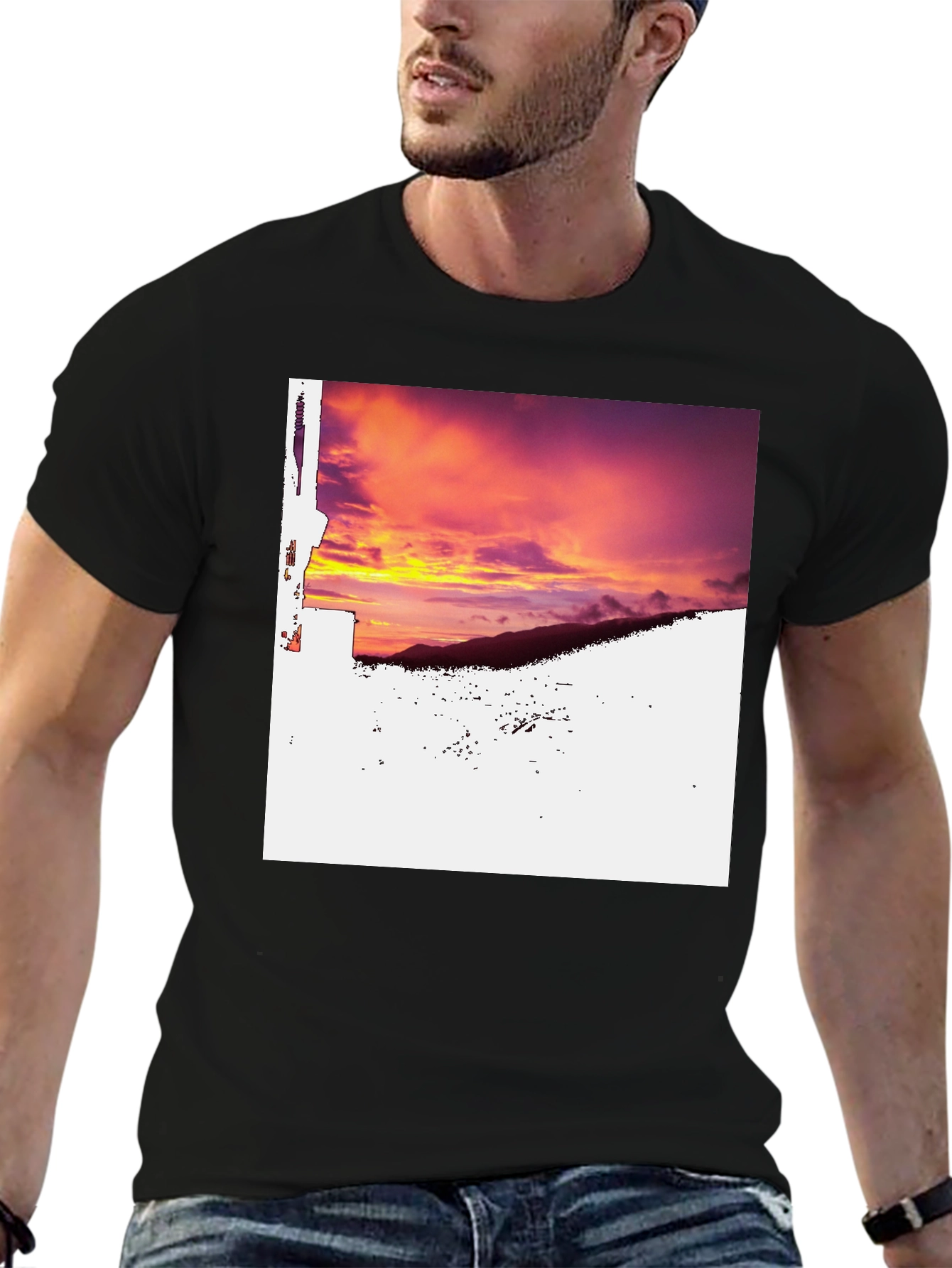 Sunset Mountain Tee - Black