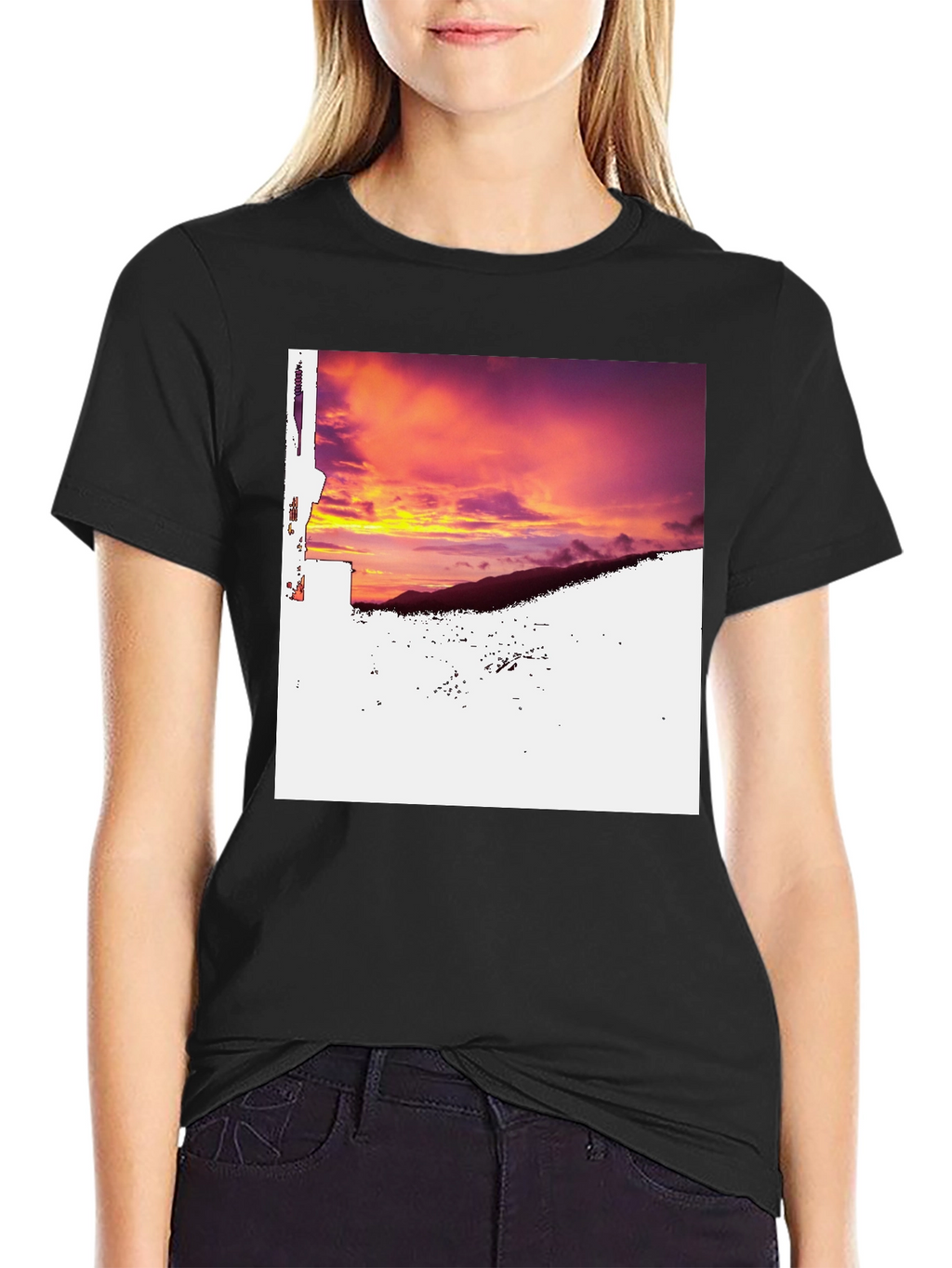 Sunset Mountain Tee - Black