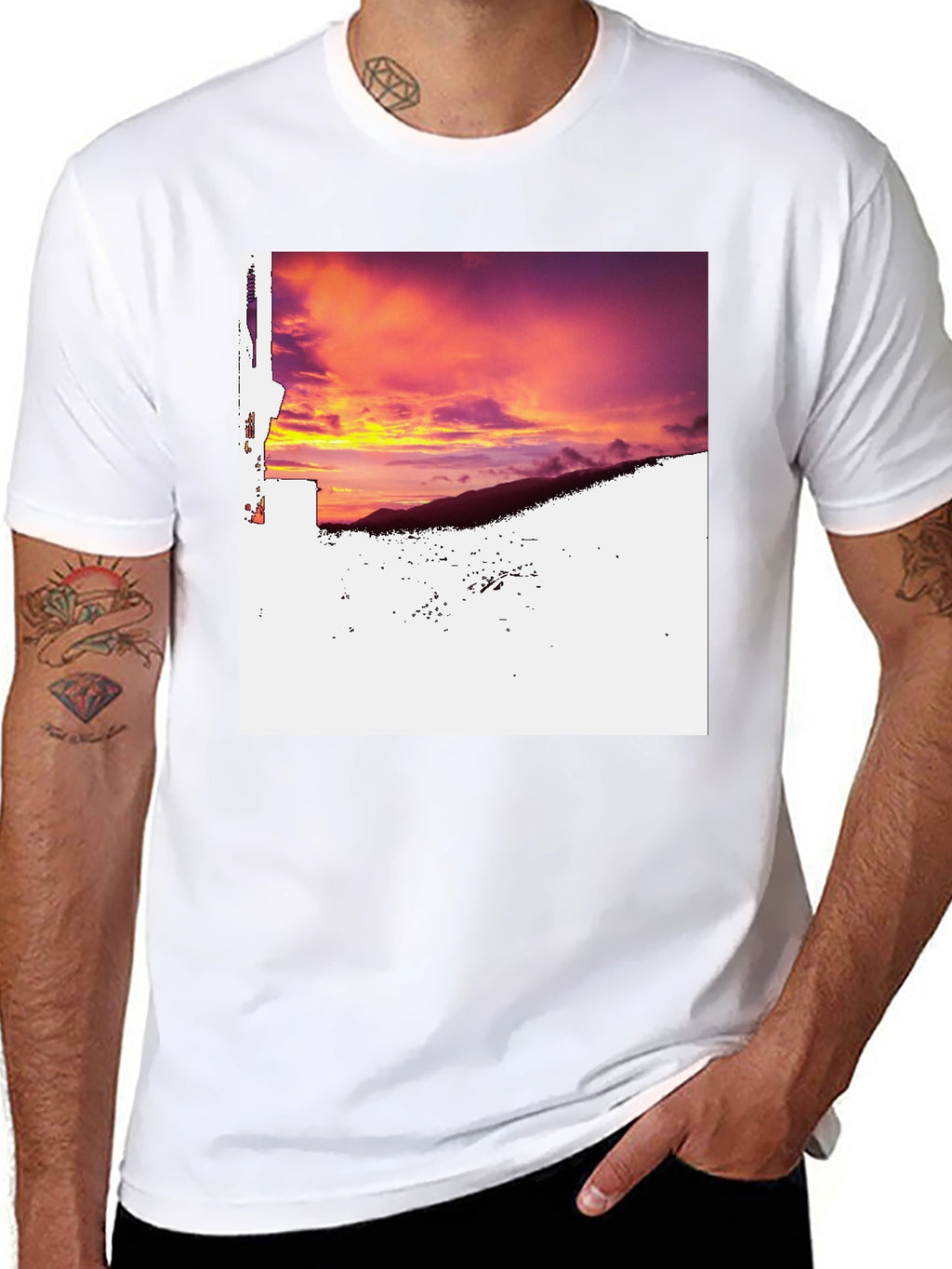 Sunset Mountain Tee - Black