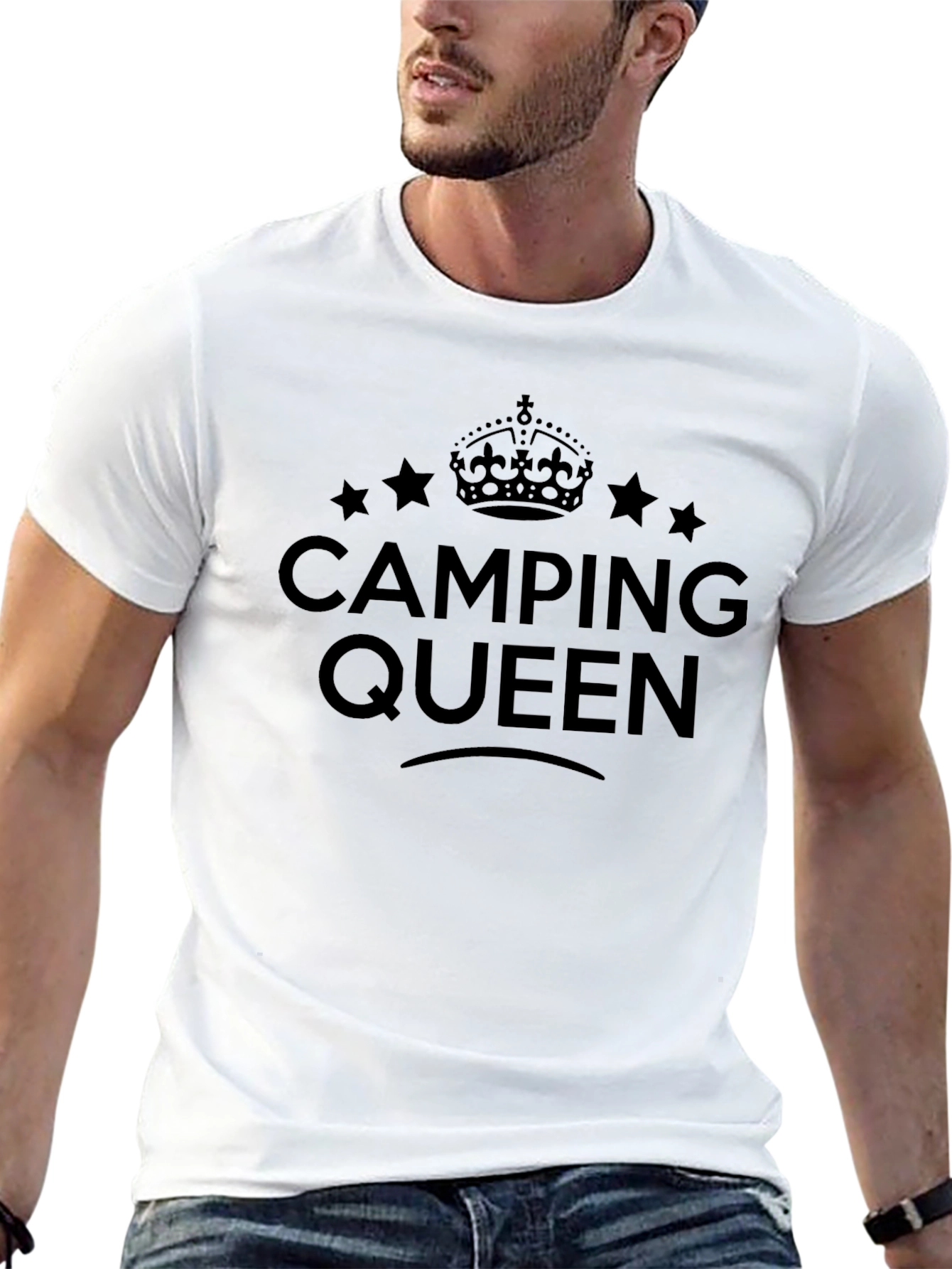 Camping Queen Black T-Shirt