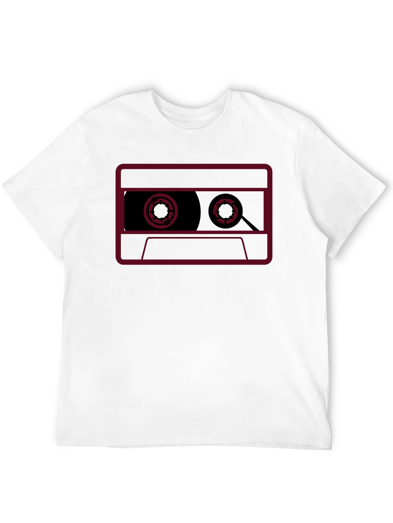 Retro Cassette Tape Graphic T-Shirt - Black