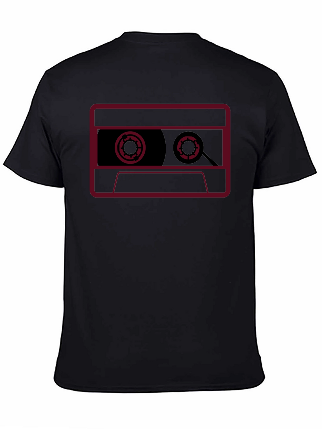 Retro Cassette Tape Graphic T-Shirt - Black