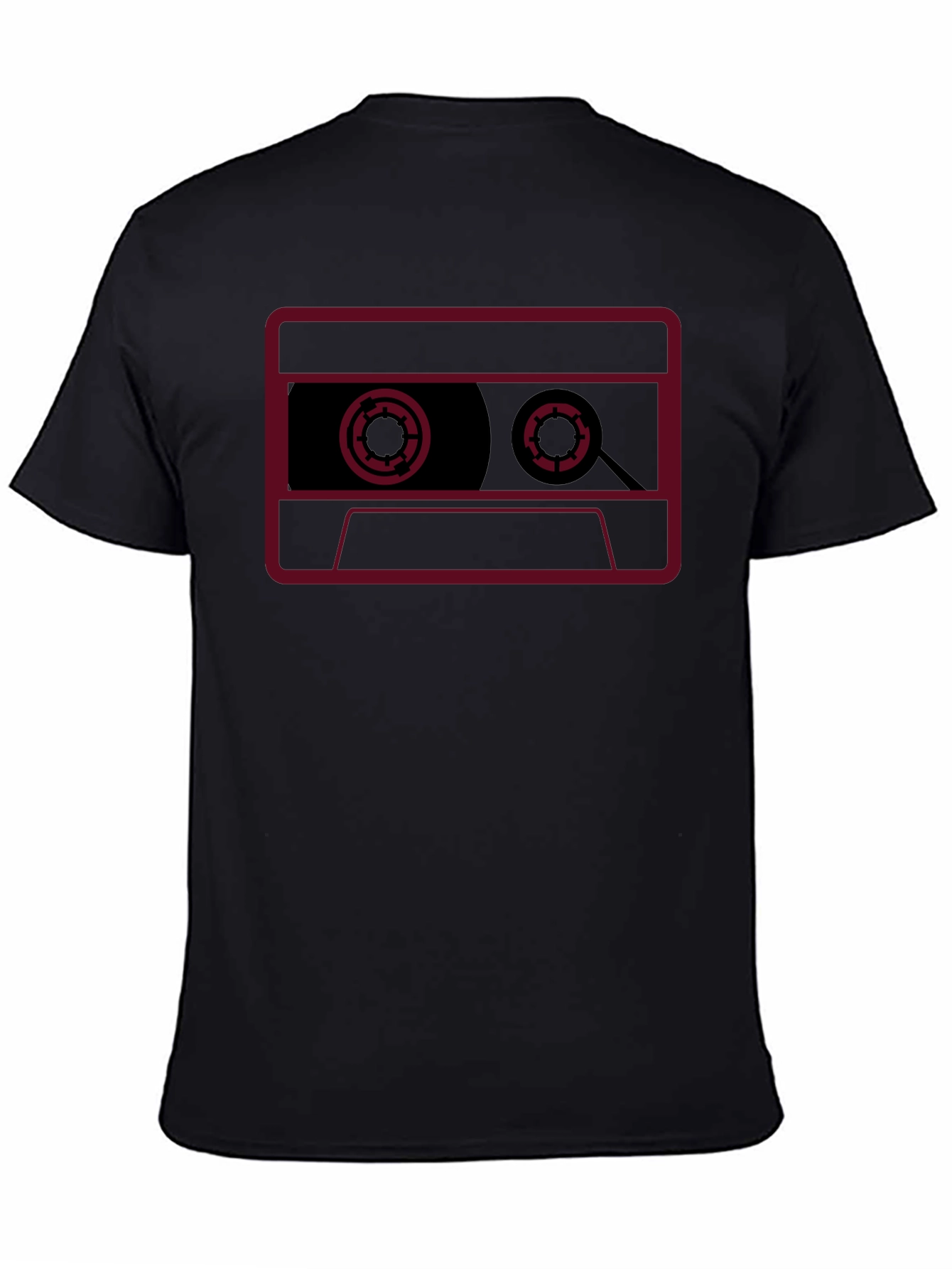 Retro Cassette Tape Graphic T-Shirt - Black