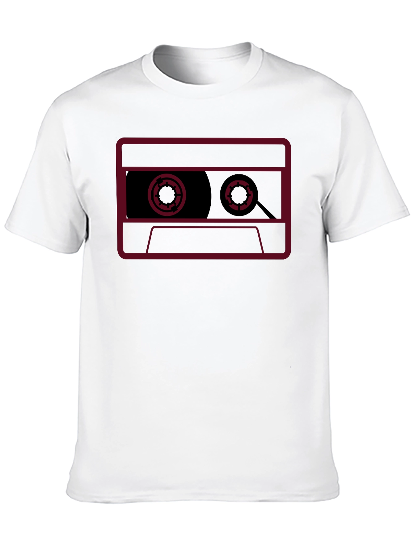 Retro Cassette Tape Graphic T-Shirt - Black