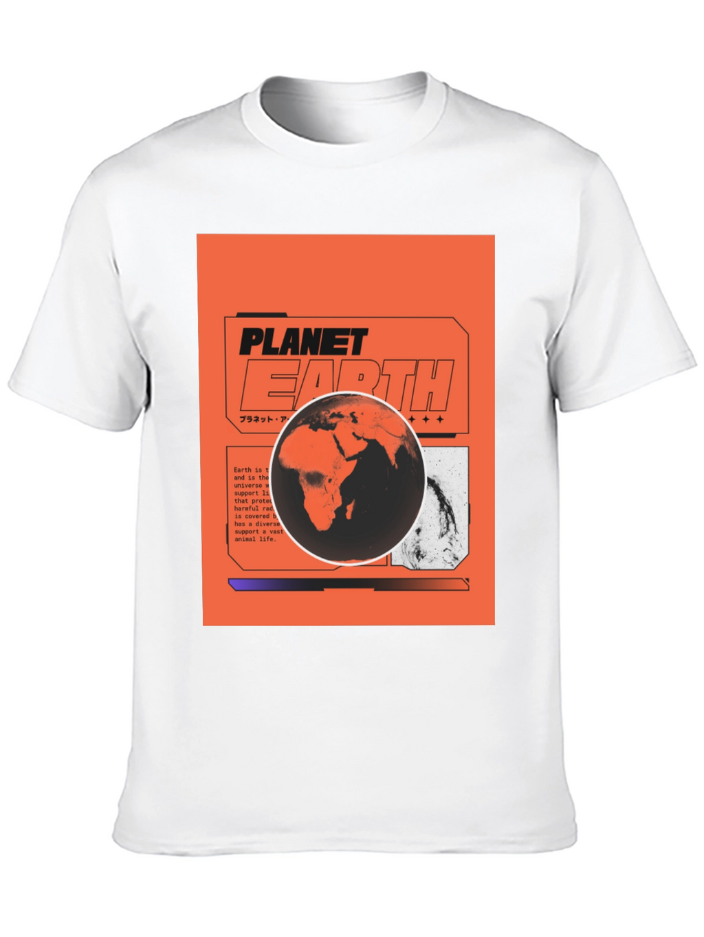 Planet Earth Graphic T-Shirt - Black