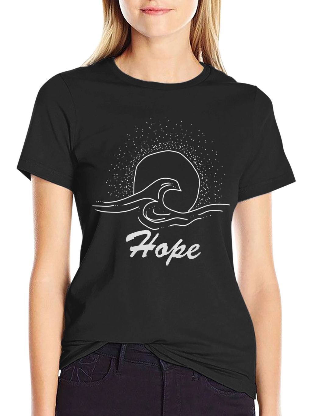 Hope Graphic Tee - Black Cotton T-Shirt