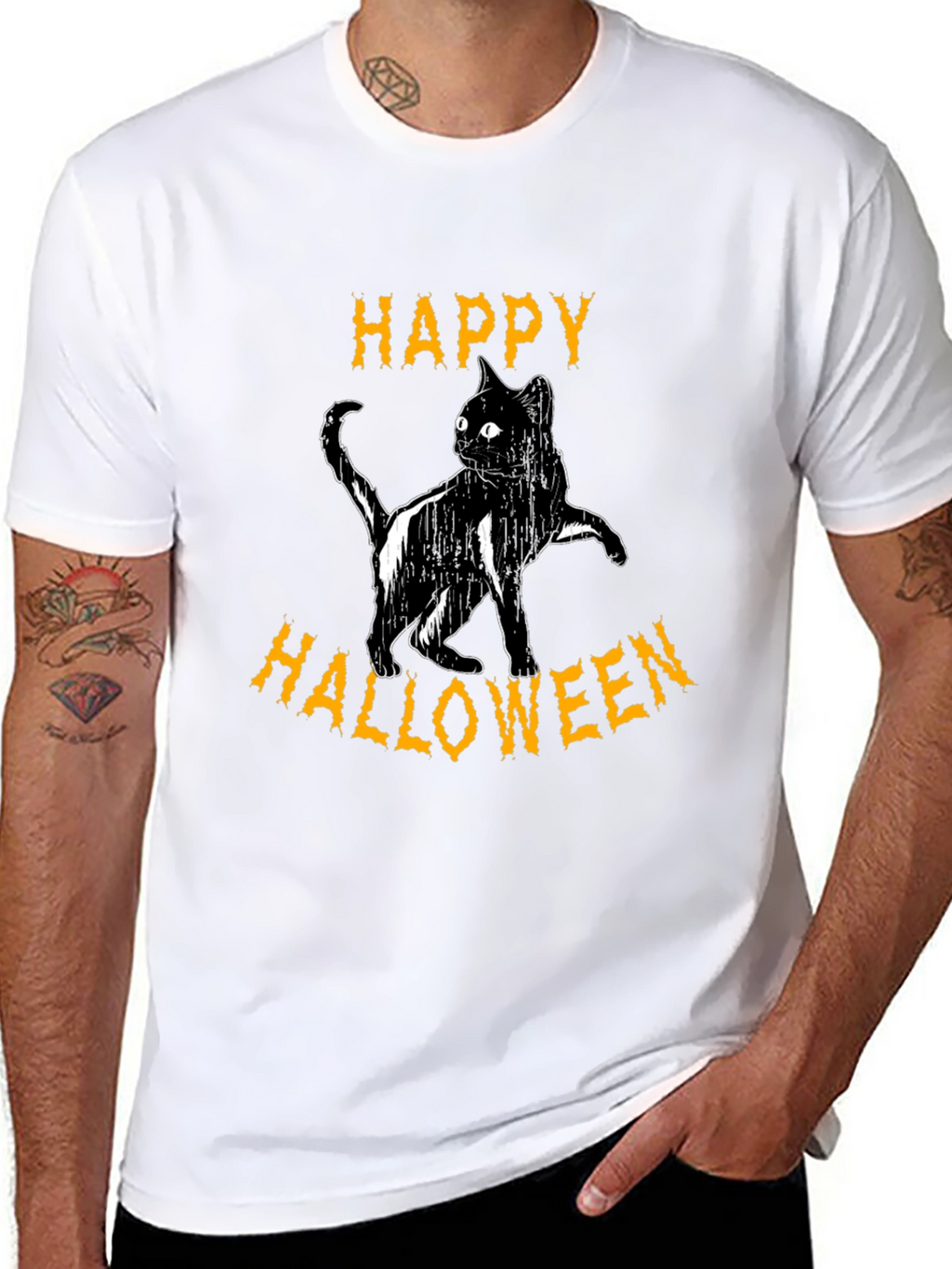 Happy Halloween Black Cat T-Shirt
