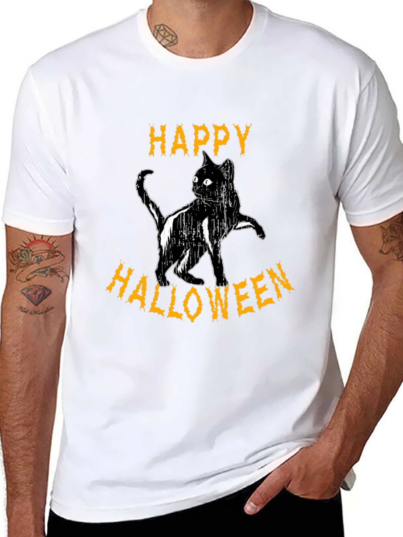 Happy Halloween Black Cat T-Shirt