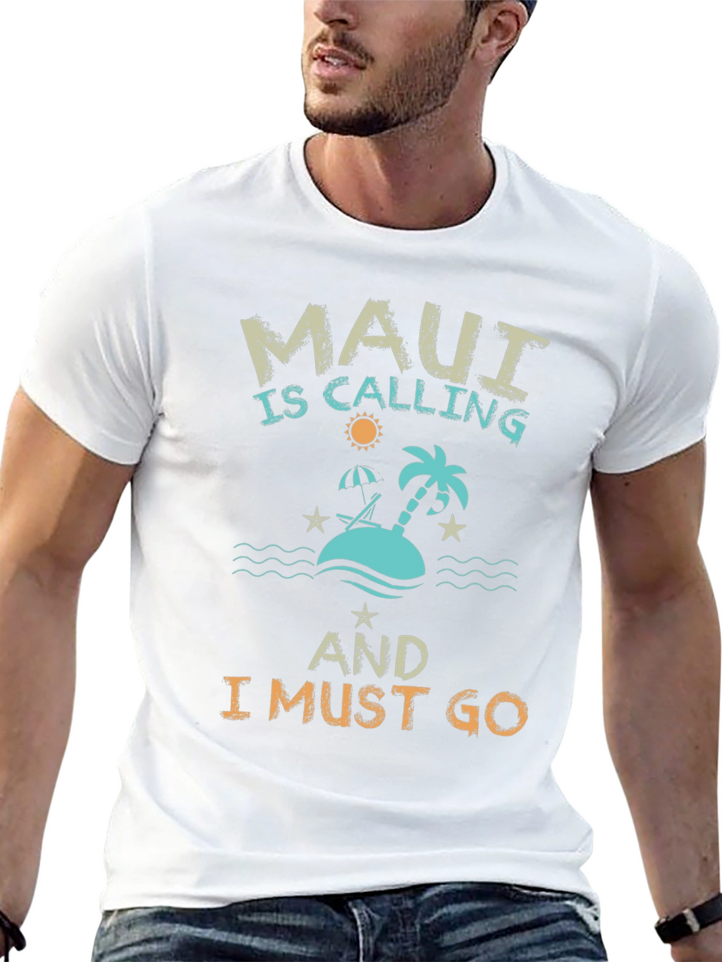 Maui is Calling Mens Graphic T-Shirt