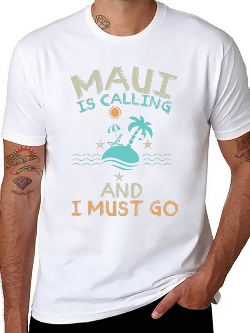 Maui is Calling Mens Graphic T-Shirt