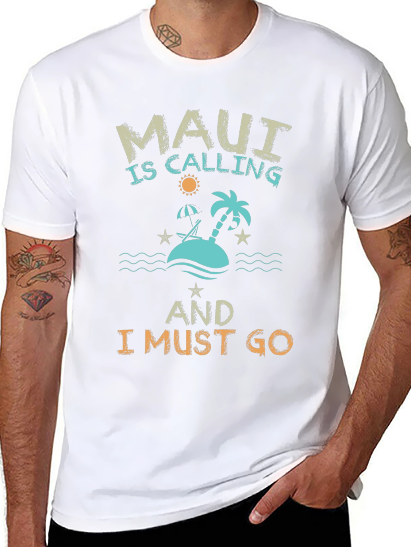 Maui is Calling Mens Graphic T-Shirt