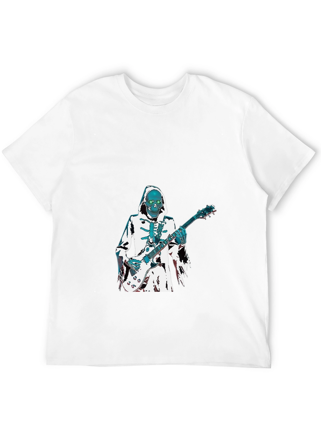 Skeleton Guitarist Graphic T-Shirt - Black