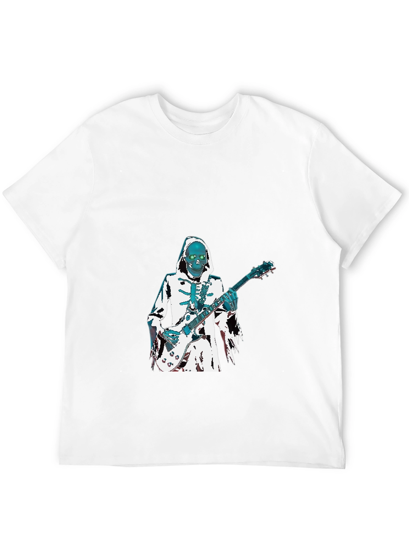 Skeleton Guitarist Graphic T-Shirt - Black