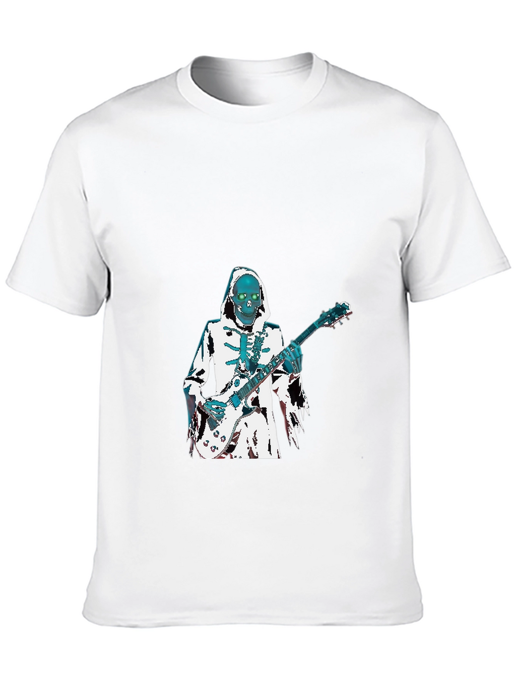 Skeleton Guitarist Graphic T-Shirt - Black