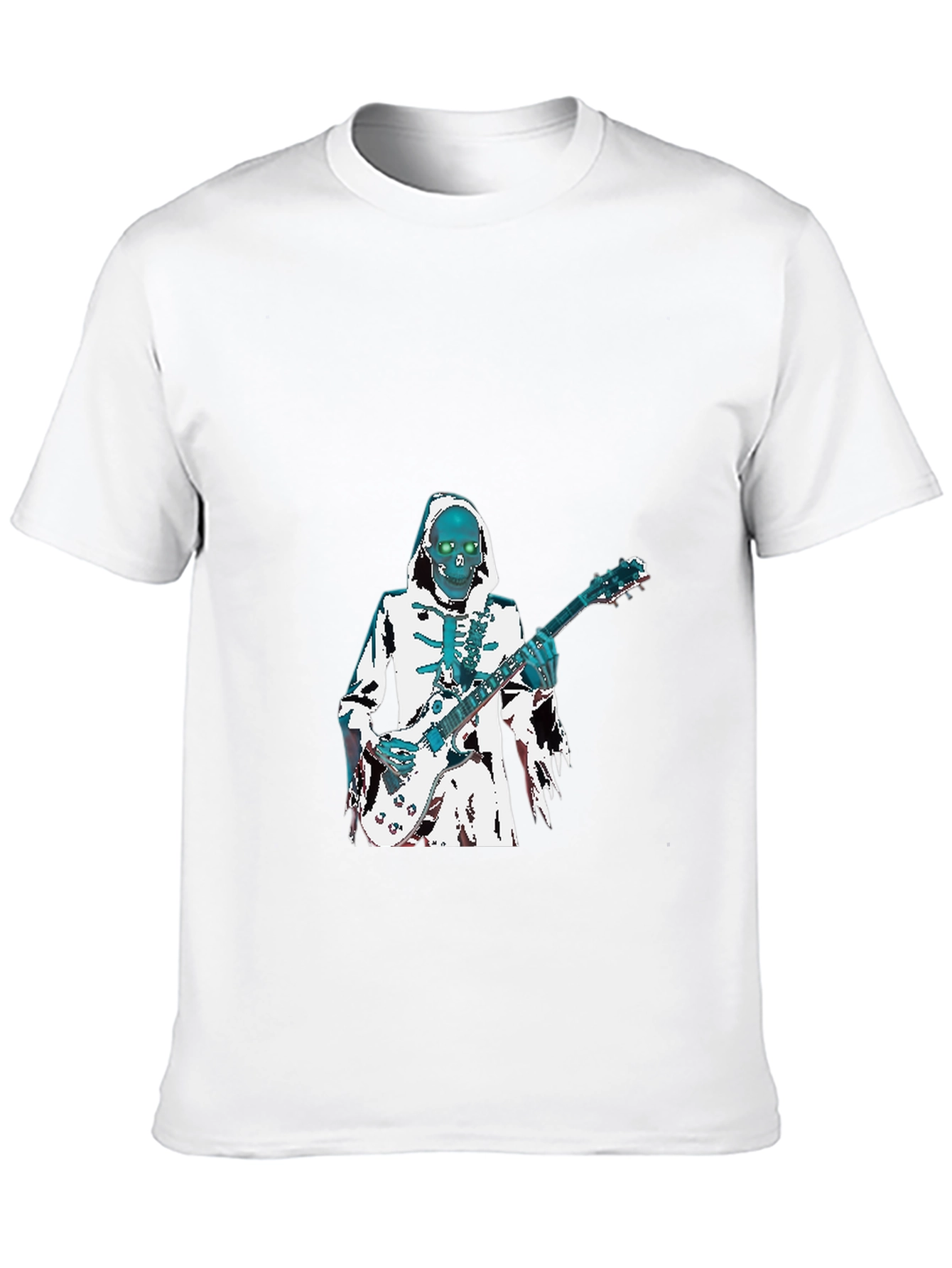 Skeleton Guitarist Graphic T-Shirt - Black
