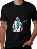 Skeleton Guitarist Graphic T-Shirt - Black