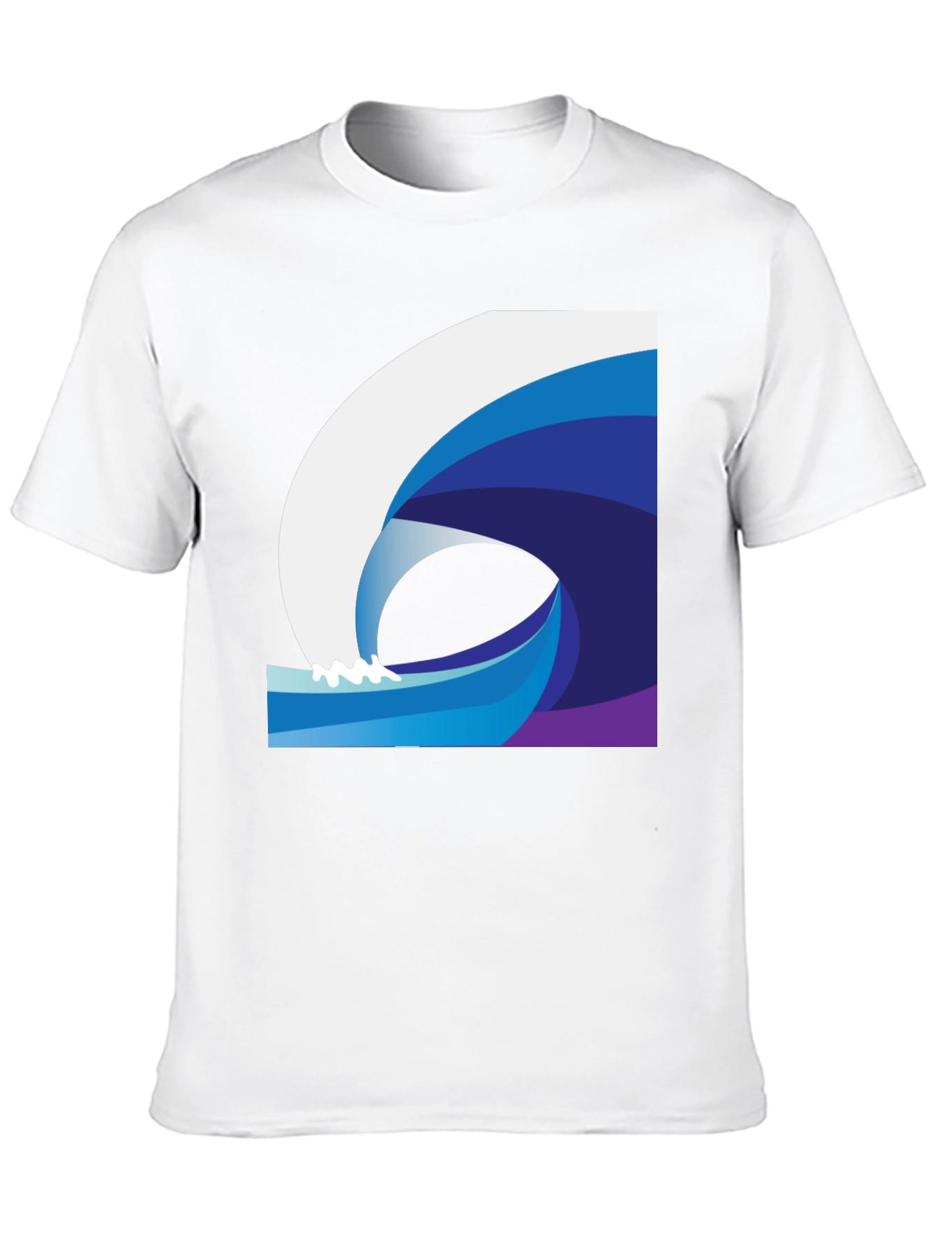 Stylish Wave Graphic Black T-Shirt