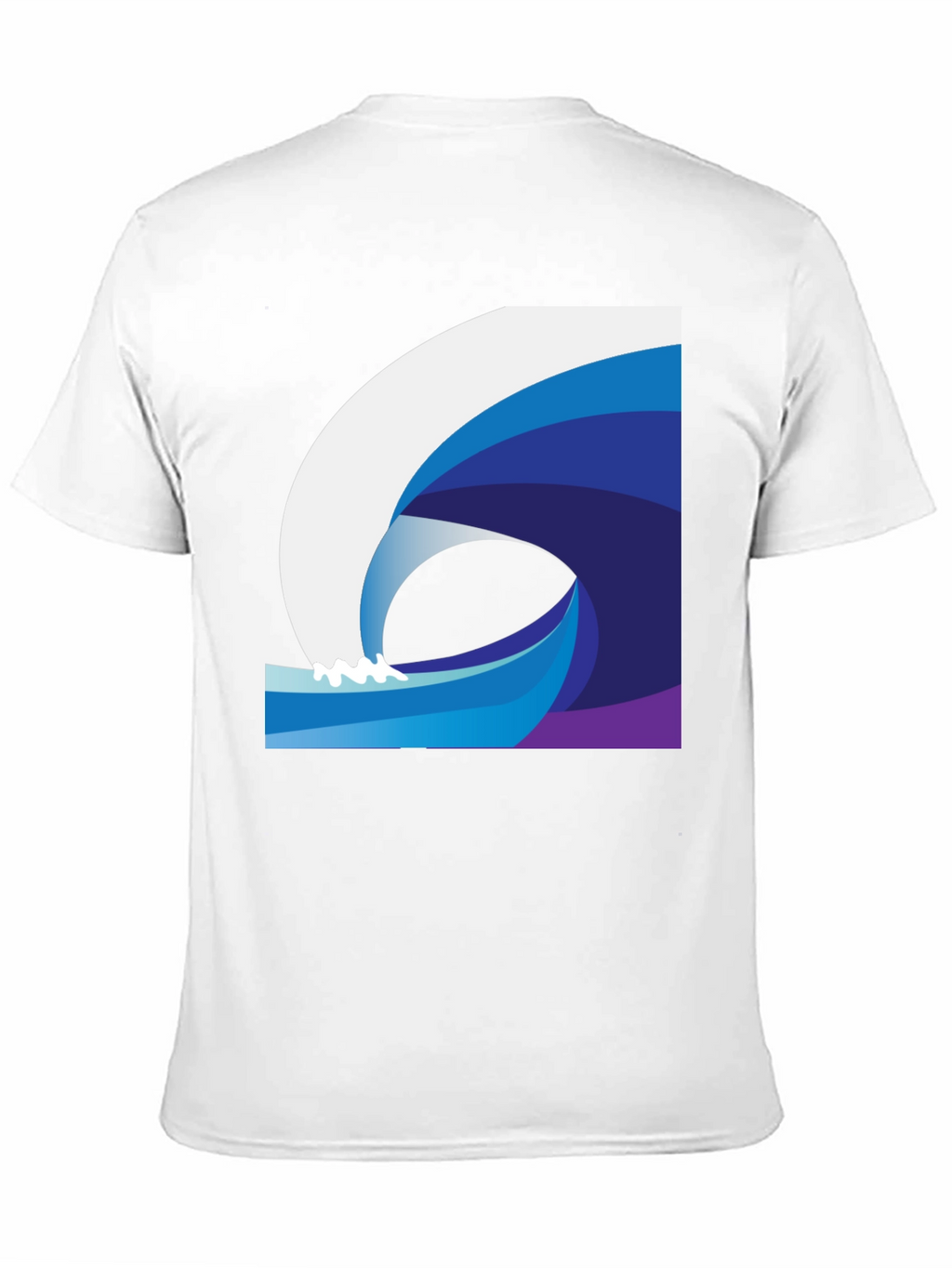 Stylish Wave Graphic Black T-Shirt