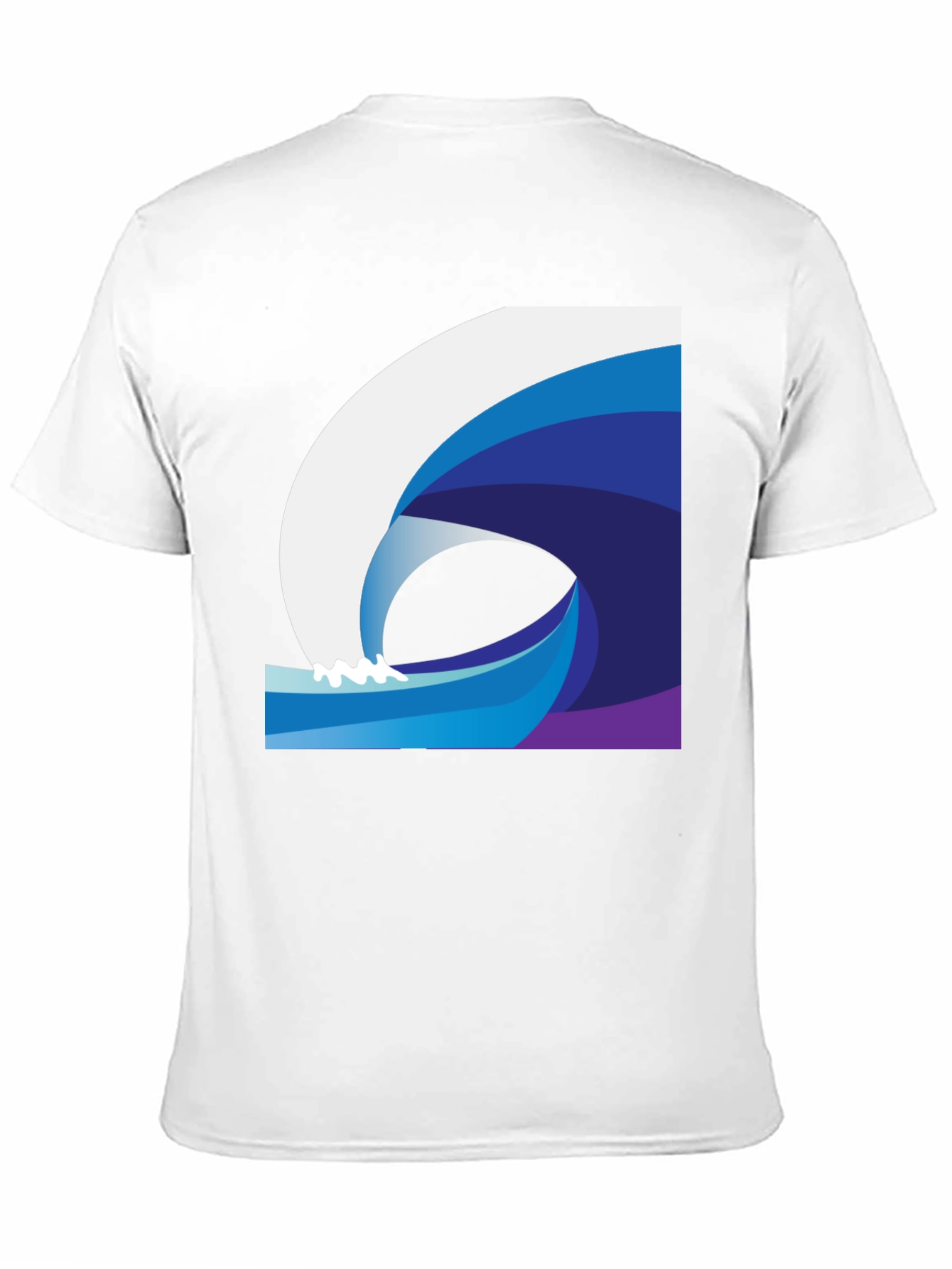 Stylish Wave Graphic Black T-Shirt