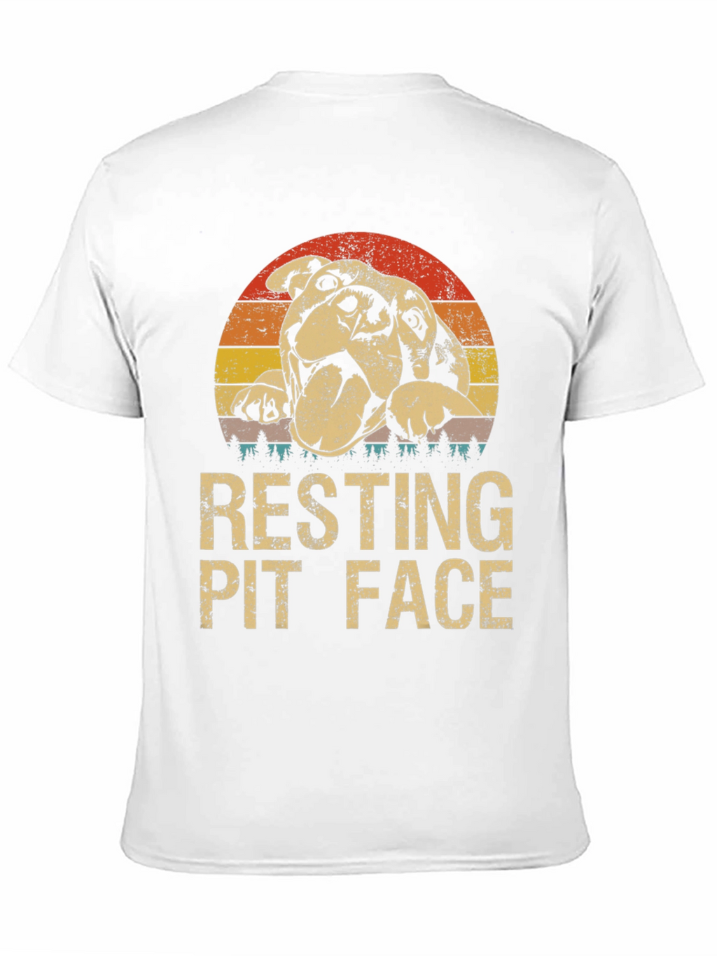 Resting Pit Face Graphic T-Shirt - Dog Lover Tee
