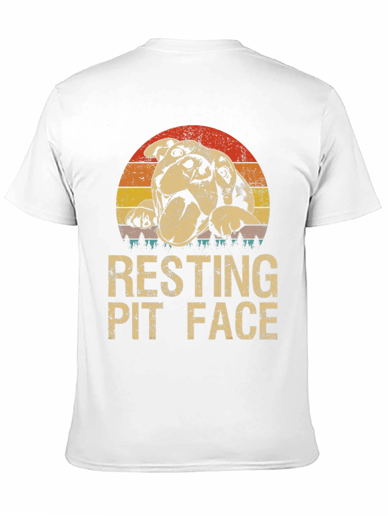 Resting Pit Face Graphic T-Shirt - Dog Lover Tee