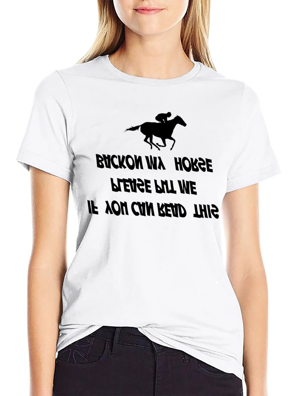 Buckon Wa Horse Reverse Text T-Shirt