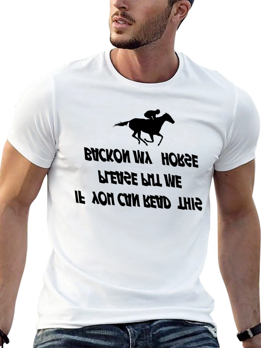 Buckon Wa Horse Reverse Text T-Shirt