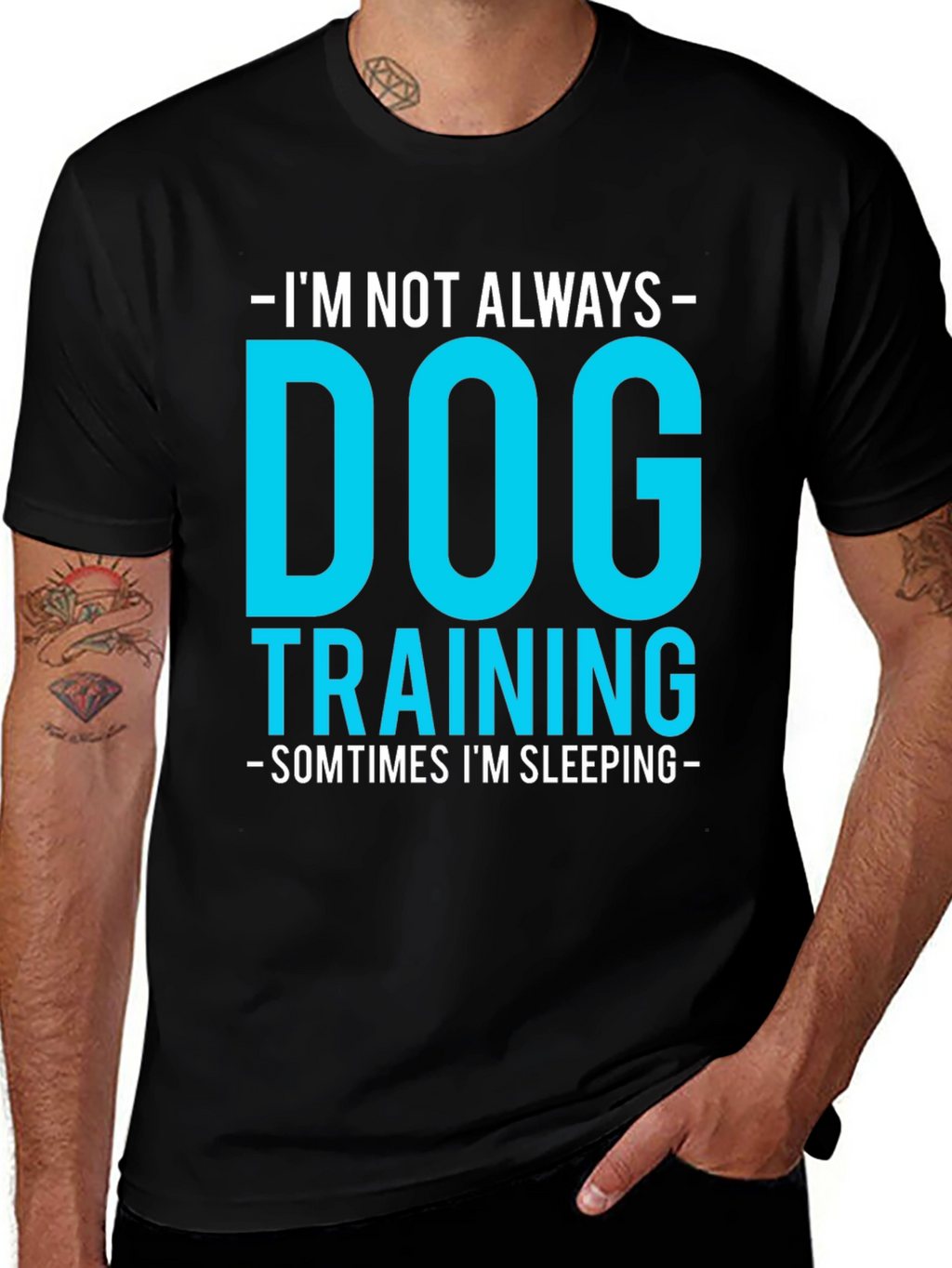 Dog Training Funny Graphic Tee - Always Sleeping