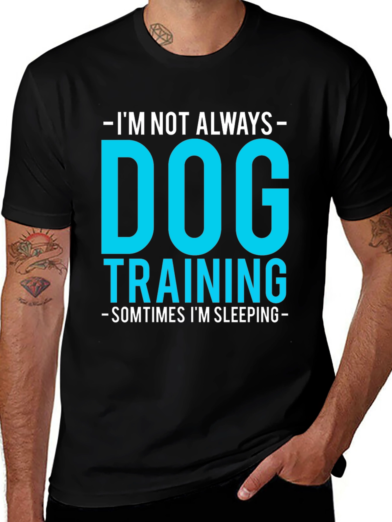 Dog Training Funny Graphic Tee - Always Sleeping