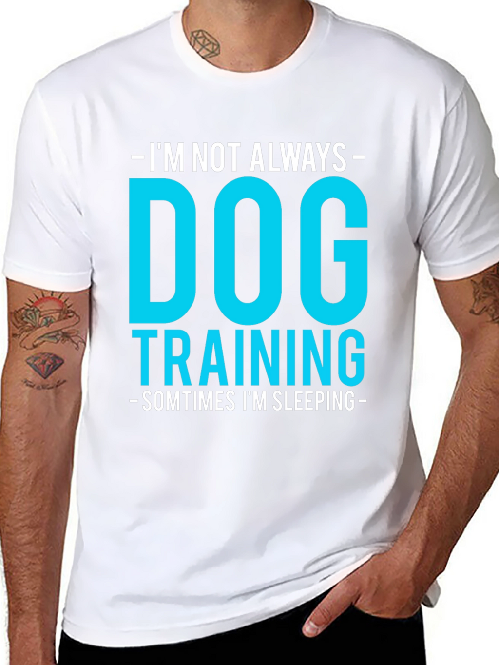 Dog Training Funny Graphic Tee - Always Sleeping