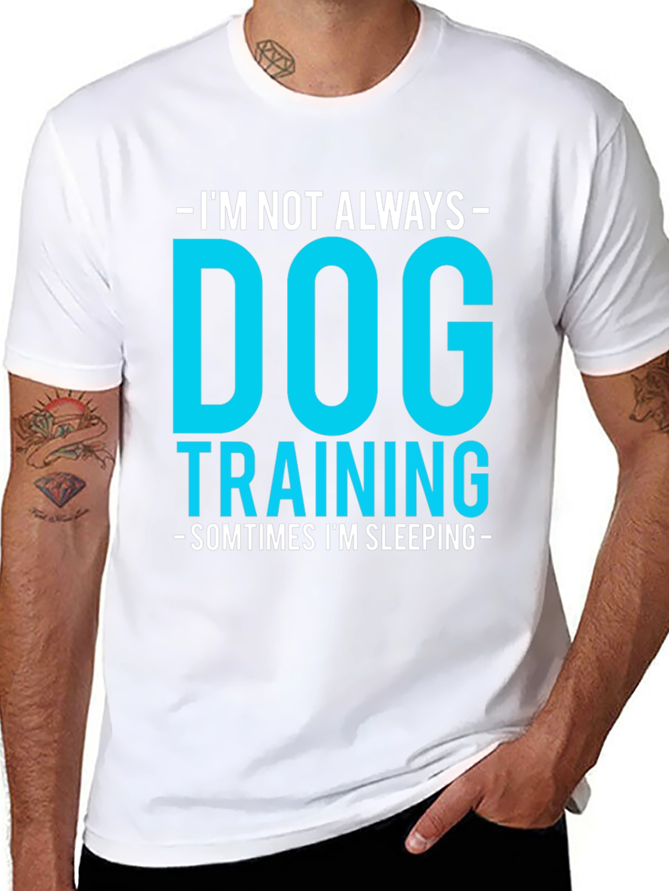 Dog Training Funny Graphic Tee - Always Sleeping