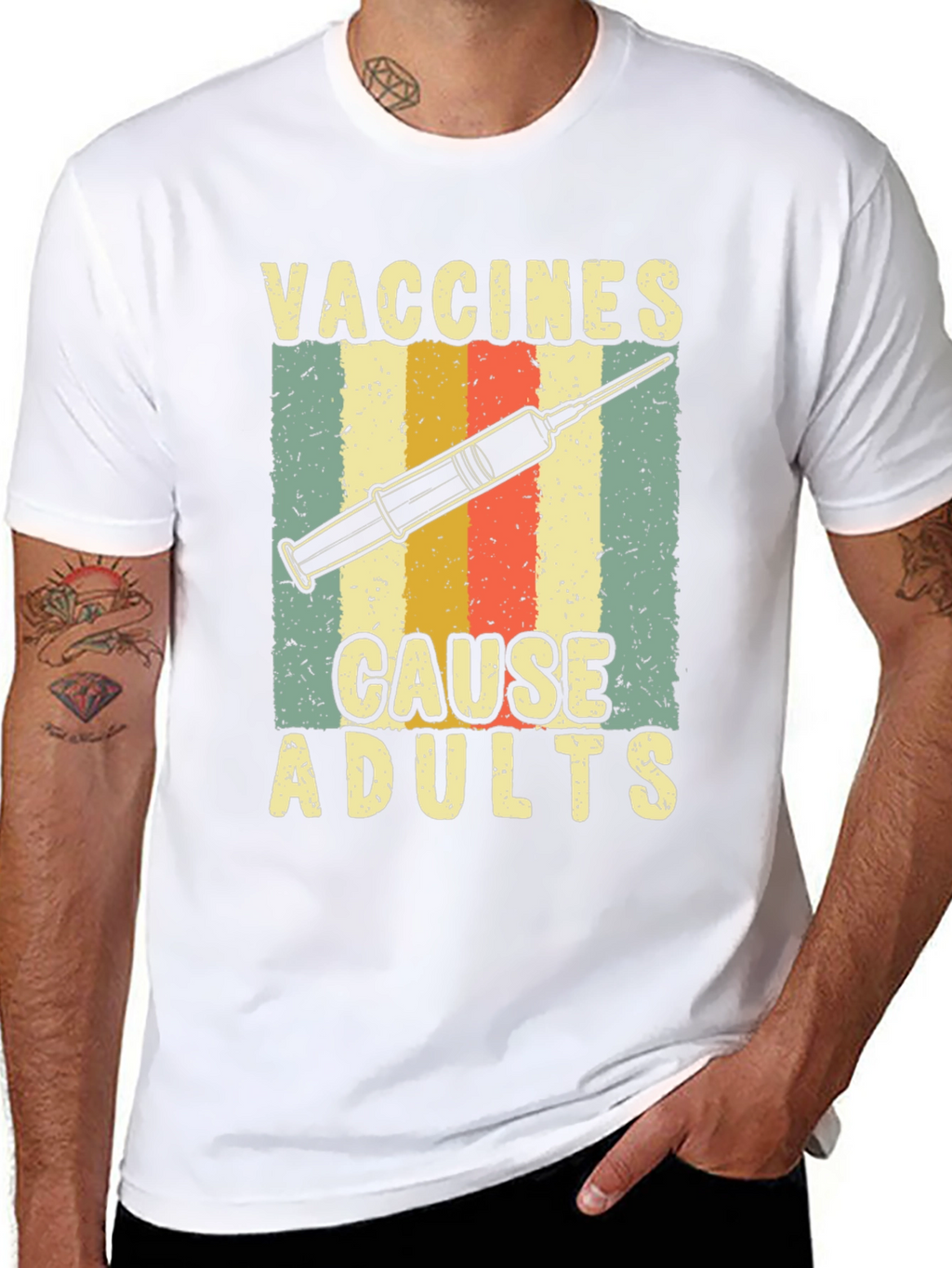 Vaccines Cause Adults Graphic Tee
