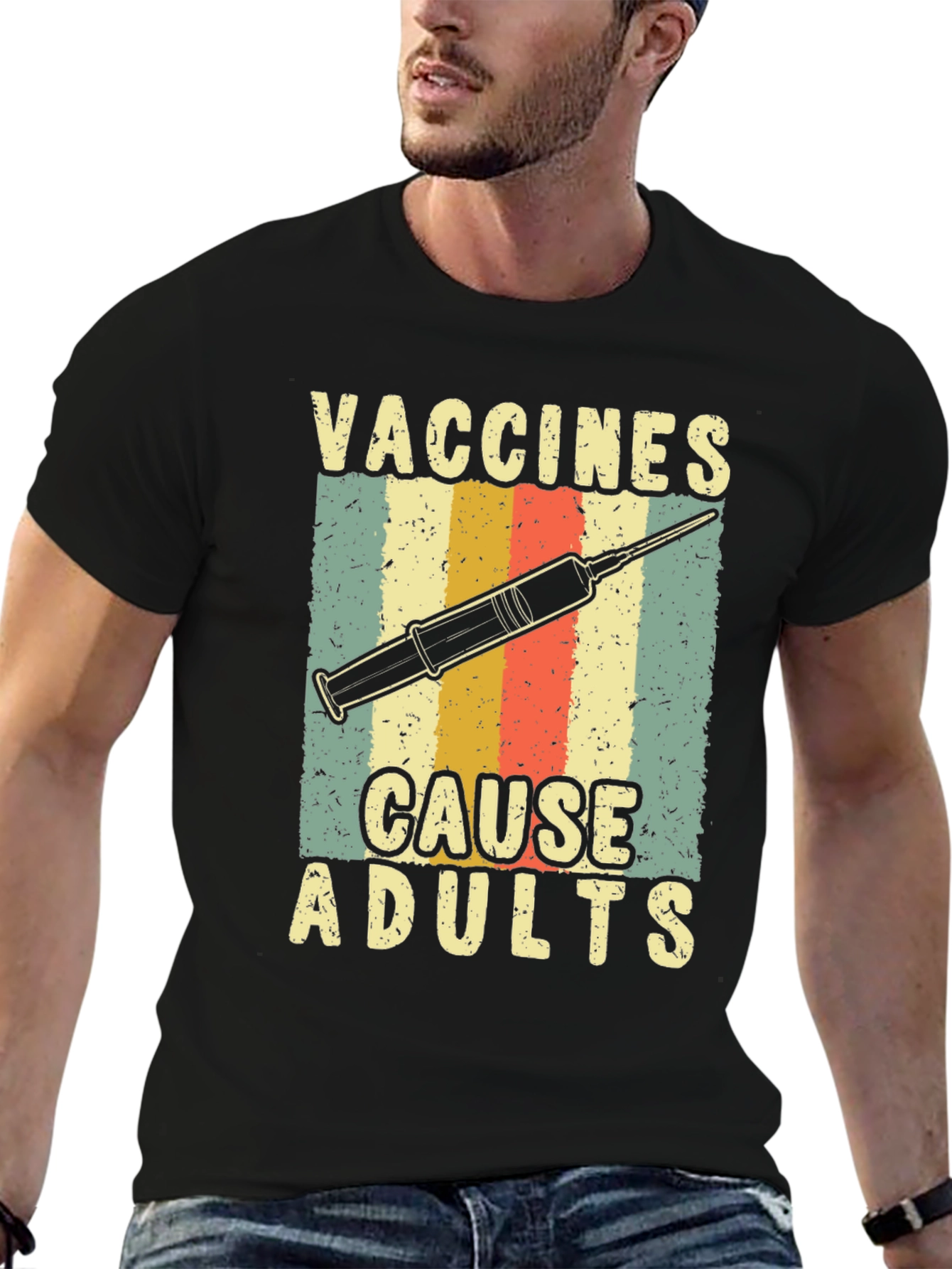 Vaccines Cause Adults Graphic Tee