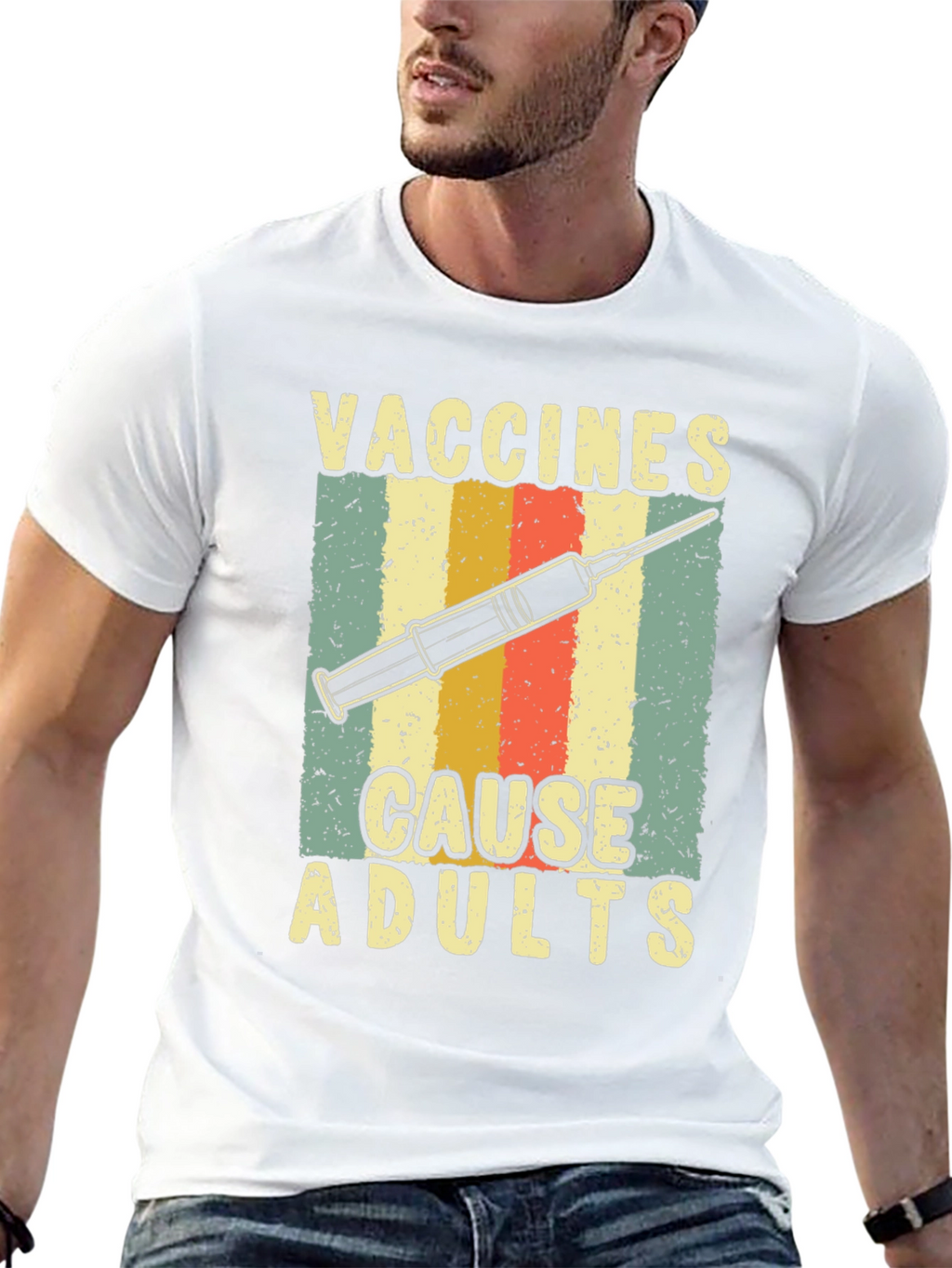 Vaccines Cause Adults Graphic Tee