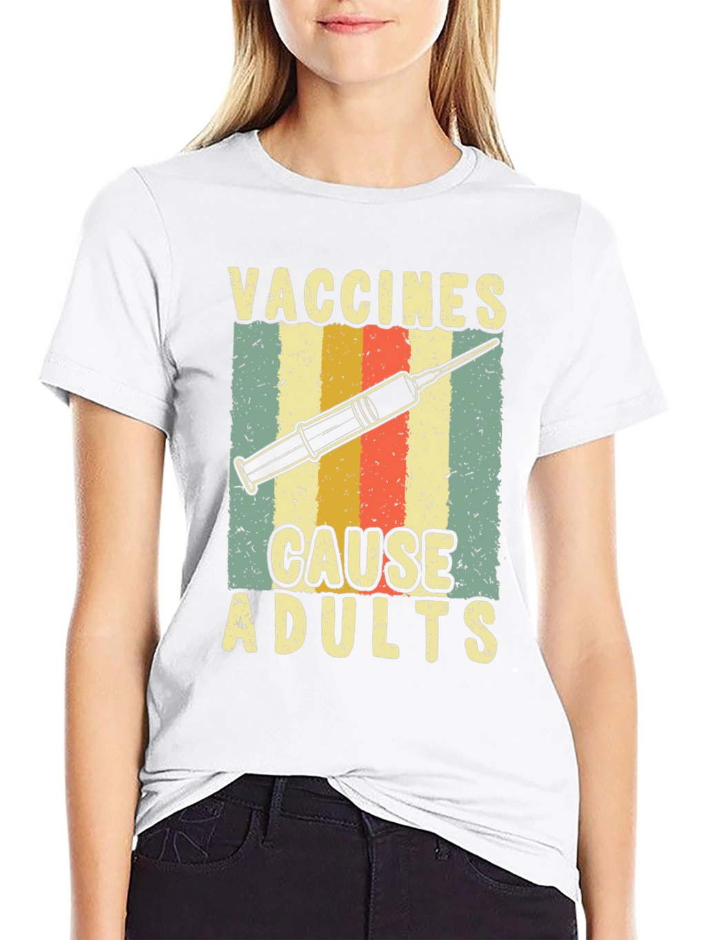 Vaccines Cause Adults Graphic Tee