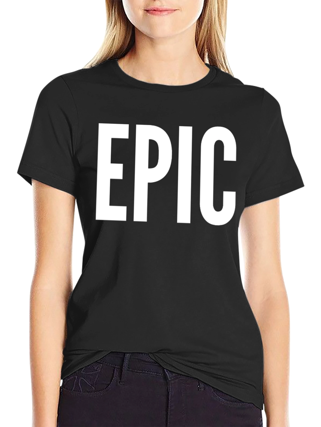 EPIC Black Graphic Tee - Bold Statement T-Shirt