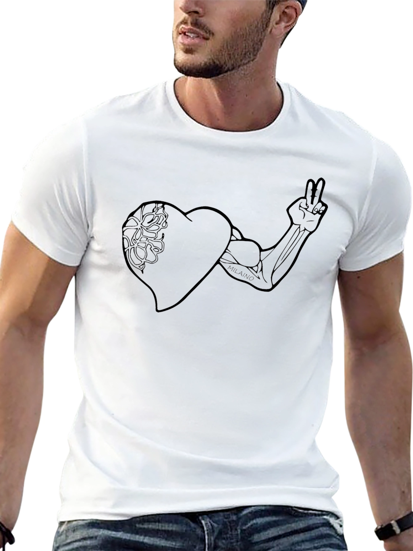 Heart Peace Muscle T-Shirt