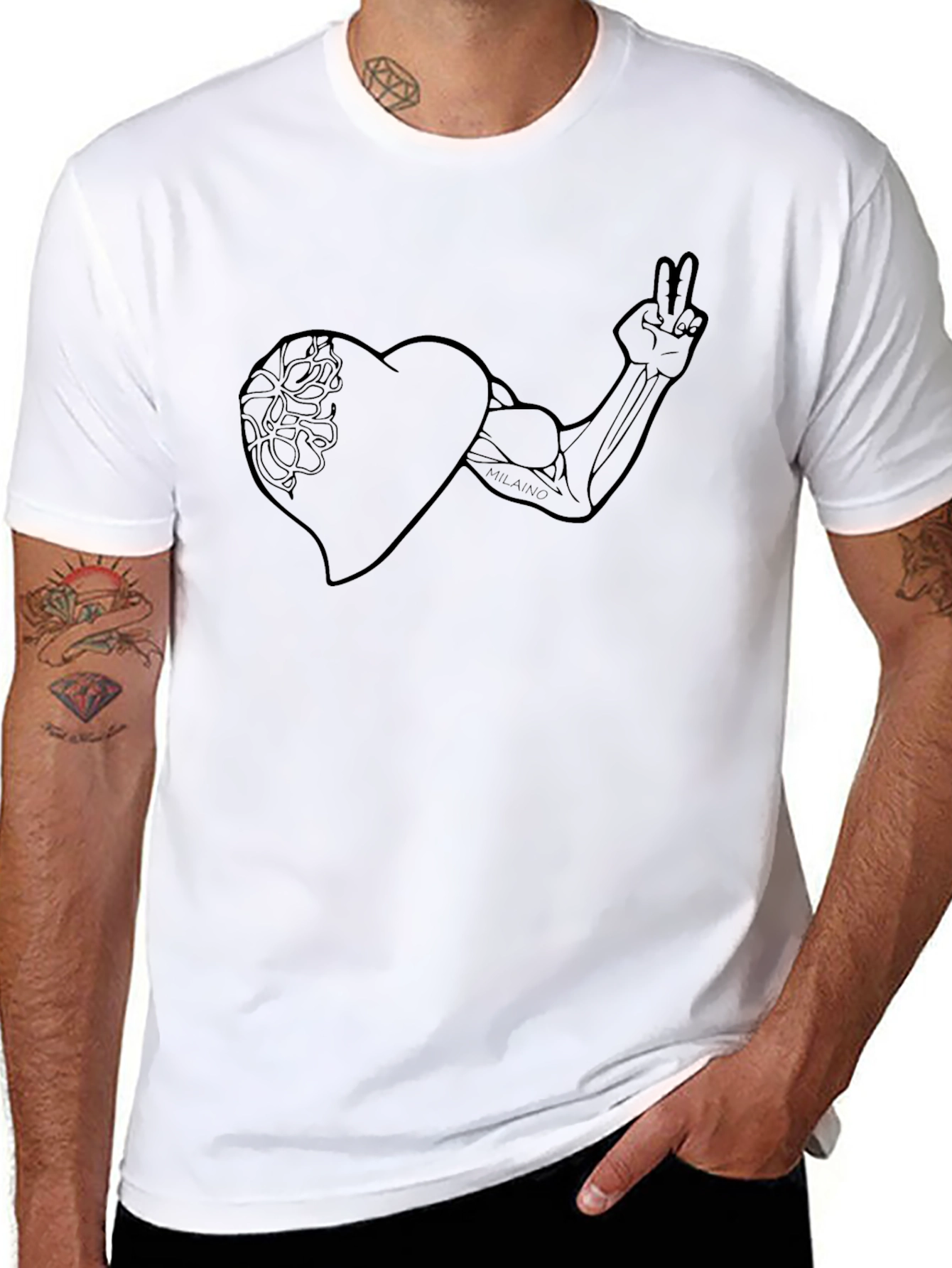 Heart Peace Muscle T-Shirt